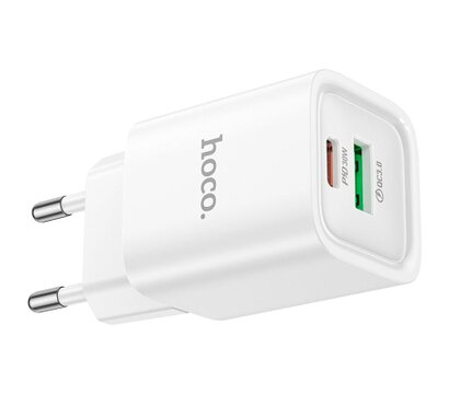Зображення 4 Зарядний пристрій Hoco C149A Charm 1xUSB-C PD30W + 1xUSB QC3.0 White (6942007630337)