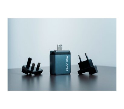 Изображение 4 Зарядное устройство Verbatim GaN 65 W 3 ports (2xUSB-C-65 W /USB-A -3.0) (32201)