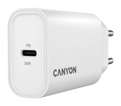 Изображение 5 Зарядное устройство Canyon 30CL OnCharge USB-C PD30W White (CNE-CHA30CLW)