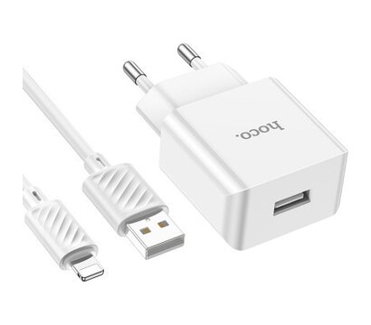 Зображення 5 Зарядний пристрій Hoco C106A charger set(iP) White (6931474783899)