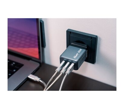 Изображение 5 Зарядное устройство Verbatim GaN 65 W 3 ports (2xUSB-C-65 W /USB-A -3.0) (32201)