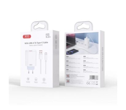 Зображення 5 Зарядний пристрій XO USB 120W + cable USB to USB-C white (XO-L128U)