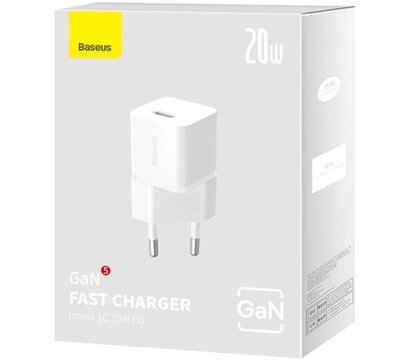 Зображення 6 Зарядний пристрій Baseus GaN5 Fast Charger USB-C 20W white (CCGN050102)