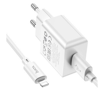 Зображення 6 Зарядний пристрій Hoco C106A charger set(iP) White (6931474783899)