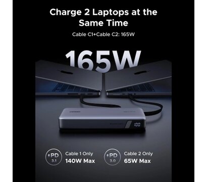 Зображення 2 Повербанк Ugreen PB552 25000mAh 165W DualCable (55995B)