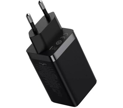 Изображение 2 Зарядное устройство Baseus 2xUSB-C 65W + 1xUSB GaN + cable USB-C to USB-C 100W 1.0m black (CCGP120201)