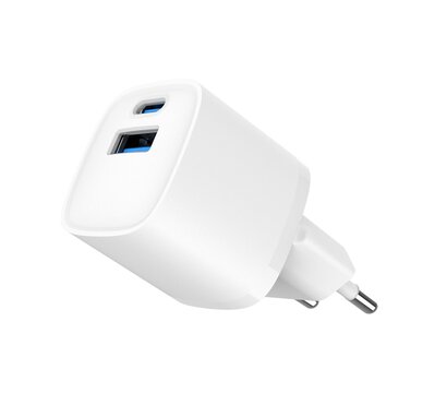 Зображення 2 Зарядний пристрій Gembird 1xUSB-C PD20W + 1xUSB QC3.0 white (TA-UC-PDQC20-W-01)