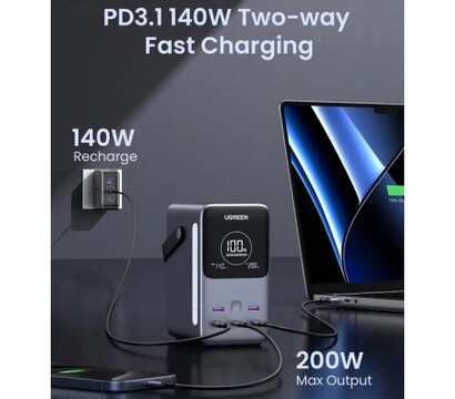 Зображення 3 Батарея мобільна Ugreen PB770 48000mAh 300W with Smart Digital Display (25286)