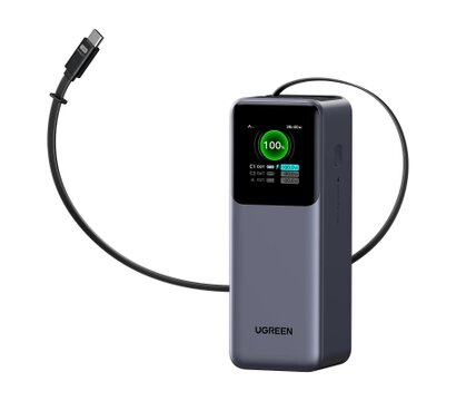 Зображення 4 Батарея мобільна Ugreen PB726 20000mAh 165W with Retractable Cable (55987B)