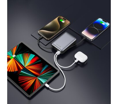 Зображення 5 Батарея мобільна Silssten 20000mAh 22/5W PD QC Silver (8595217490598)