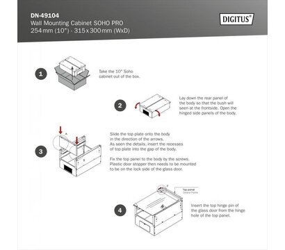 Изображение 6 Коммуникационный шкаф Digitus 10", 12U (DN-49104)
