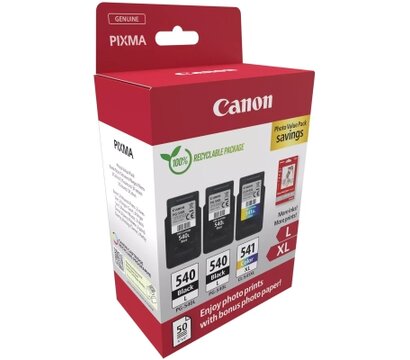 Изображение 2 Картридж для принтеров Canon PG-540 Multipack PG-540L*2/CL-541XL 2xBK, Color + GP-501 Glossy Paper (5224B015)