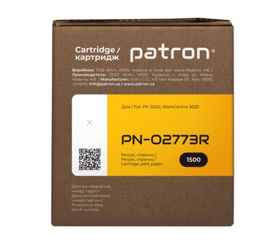 Зображення 3 Картридж для принтерів Patron XEROX Phaser 3020/WC3025 106R02773 Extra (PN-02773R)