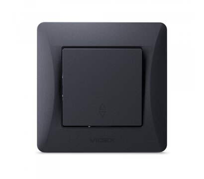 Зображення 2 Вимикач Videx Binera Black Graphite (VF-BNSW1P-BG) одноклавішний-канальний