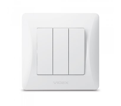 Изображение 2 Выключатель Videx Binera White (VF-BNSW3-W) Вбудований монтажа