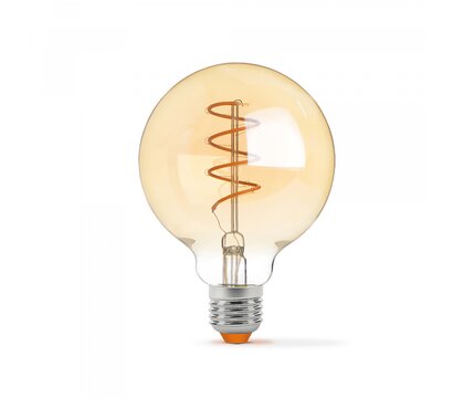Изображение 2 LED лампа Videx Filament G95FASD 5W E27 2200K (VL-G95FASD-05272) на 68 Lm/W