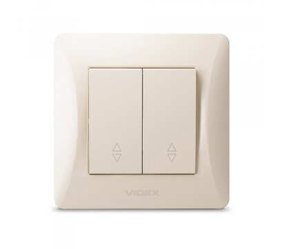 Зображення 2 Вимикач Videx Binera Cream (VF-BNSW2P-CR) прихованого монтажа