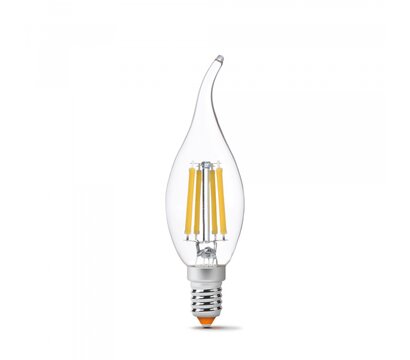 Зображення 2 Світлодіодна LED лампочка Videx Filament C37Ft 6W E14 4100K (VL-C37Ft-06144)