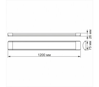 Зображення 3 LED світильник Titanum Т5 36W 1.2М 6500K (TL-BN-36126) Метал + пластик
