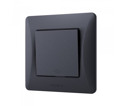 Изображение 3 Выключатель Videx Binera Black Graphite (VF-BNSW1I-BG) без подсветки