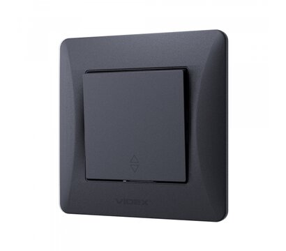 Зображення 3 Вимикач Videx Binera Black Graphite (VF-BNSW1P-BG) одноклавішний-канальний