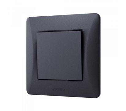 Зображення 3 Вимикач Videx Binera Black Graphite (VF-BNSW1-BG) одноклавішний-канальний