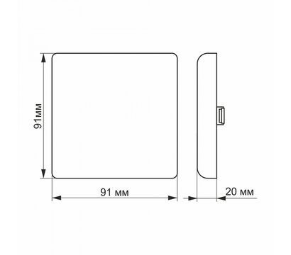 Изображение 3 Светодиодный светильник Videx 9W 4100K (VL-DLFS-094)