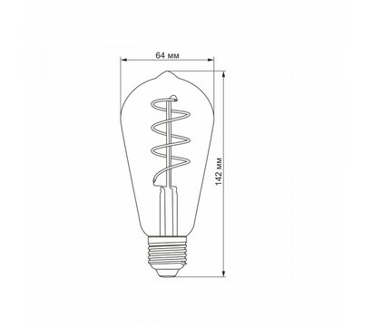 Изображение 3 LED лампа Videx Filament ST64FGD 4W E27 2100K (VL-ST64FGD-04272) на 25 Lm/W
