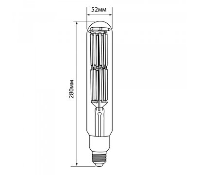 Зображення 3 LED лампочка Videx Filament T52F 50W E27 5000K (VL-T52F-50275) на 170 Lm/W