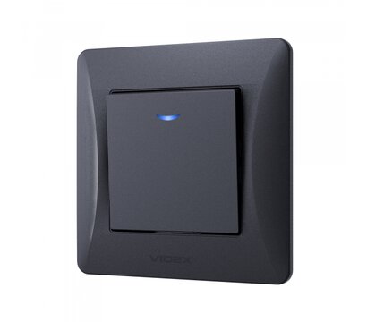 Изображение 3 Выключатель Videx Binera Black Graphite (VF-BNSW1L-BG) скрытого монтажа