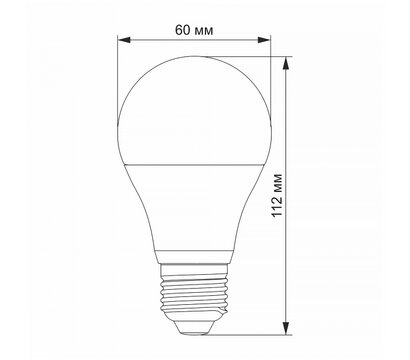 Зображення 3 Світлодіодна лампочка Videx A60eD 10W E27 4100K Dimmer (VL-A60eD-10274) з цоколем Е 27