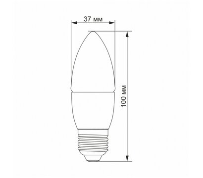 Зображення 3 LED лампочка Videx C37e 7W E27 4100K (VL-C37e-07274) на 60 Вт