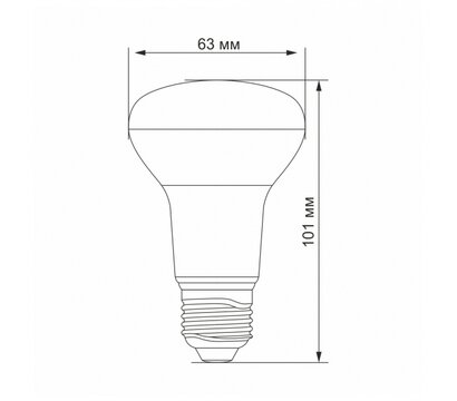 Зображення 3 LED лампочка Videx R63e 9W E27 4100K (VL-R63e-09274) на