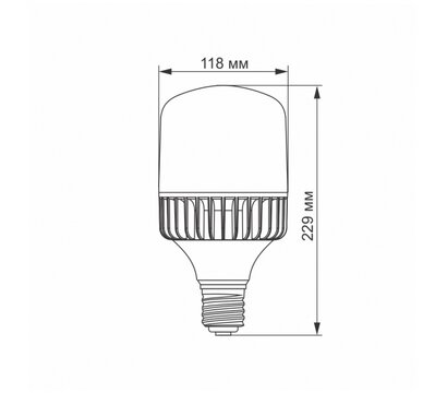 Зображення 3 LED лампочка Videx A118 50W E40 5000K (VL-A118-50405) на 90 Lm/W