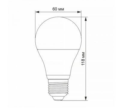 Зображення 3 Світлодіодна LED лампочка Videx A60h 11.8W E27 4100K (VL-A60h-11274)