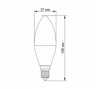 Зображення 3 LED лампочка Videx C37h 4.9W E14 4100K (VL-C37h-49144) на 40 Вт