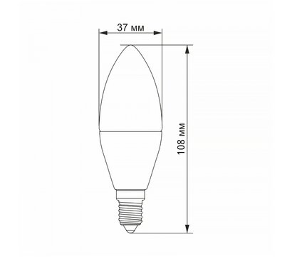 Зображення 3 LED лампочка Videx C37h 6W E14 4100K (VL-C37h-06144) на 170 Lm/W