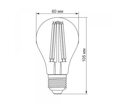 Изображение 3 LED лампа Titanum Filament A60 7W E27 4100K (TLFA6007274) на