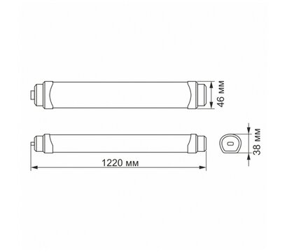 Зображення 3 LED світильник Videx 36W 1,2М 5000K (VL-BNWL-36125)