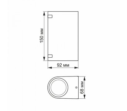 Зображення 4 LED світильник Videx AR022B IP54 GU10x2 (VL-AR022B) Алюміній