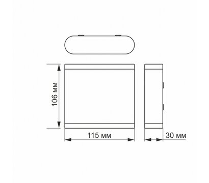 Зображення 4 Світлодіодний світильник Videx AR06 IP54 VIDEX 6W 2700K Black (VL-AR06-062B)