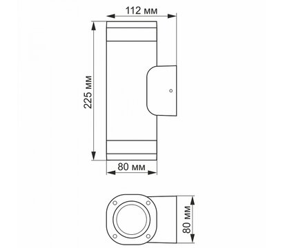 Зображення 4 LED світильник Videx AR072G IP54 GU10x2 (VL-AR072G)