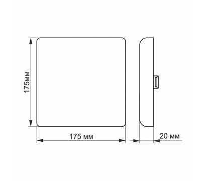 Изображение 4 Светодиодный LED светильник Videx 24W 4100K (VL-DLFS-244)