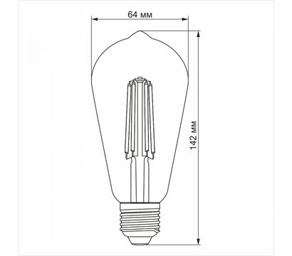 Зображення 4 LED лампочка Videx Filament ST64FD 6W E27 4100K (VL-ST64FD-06274) на 117 Lm/W