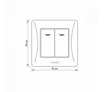 Изображение 5 Выключатель Videx Binera backlight White (VF-BNSW2L-W) скрытого монтажа