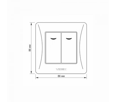 Зображення 5 Вимикач Videx Binera backlight Cream (VF-BNSW2L-CR) прихованого монтажа