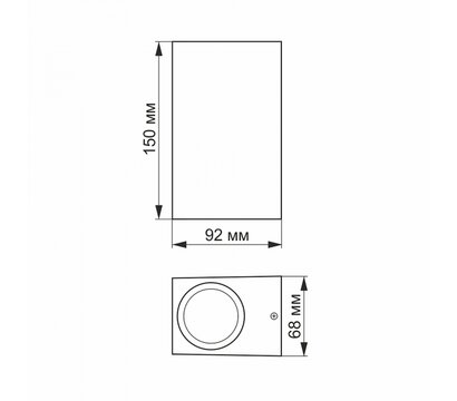 Зображення 5 LED світильник Videx AR012G IP54 GU10x2 (VL-AR012G)