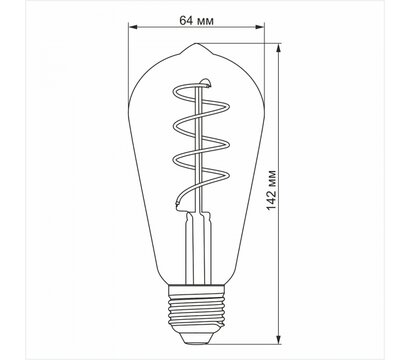 Зображення 5 LED лампочка Videx Filament ST64FASD 5W E27 2200K (VL-ST64FASD-05272) на