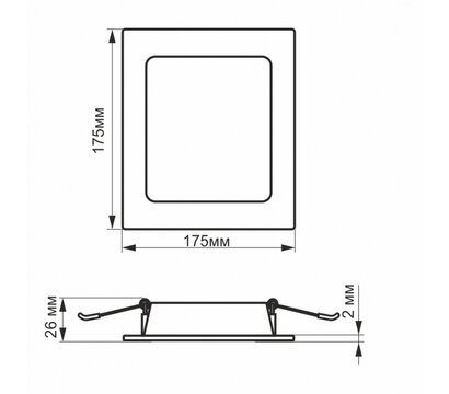 Изображение 5 Светодиодный LED светильник Videx 16W 5000K Back (VL-DLBS-165)