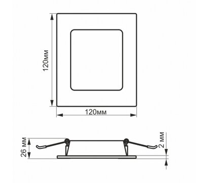 Изображение 5 Светодиодный LED светильник Videx 6W 5000K Back (VL-DLBS-065)